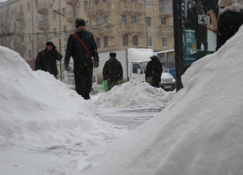Метель в Волгограде, 18 декабря 2009 года. Фото "Кавказского Узла"