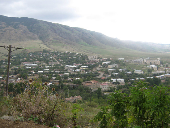 Панорама г.Гадрута. Вид с горы "Спитак Хач". Нагорный Карабах.