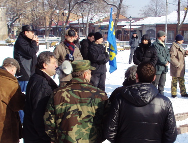 Участники митинга "За честные выборы", организованного ЛДПР, во Владикавказе 4 февраля 2012 г. Фото Эммы Марзоевой для "Кавказского узла"
