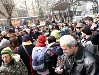 Участники акции. Армения, Ереван, 13 марта 2012 г. Фото Армине Мартиросян для «Кавказского узла»