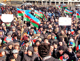 Митинг оппозиционных молодежных организаций состоялся в Баку. Азербайджан, 17 марта 2012 г. Фото Азиза Каримова  для "Кавказского узла"