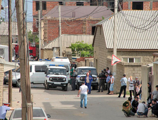 Место проведения спецоперации. Махачкала, 19 мая 2012 г. Фото Ахмеда Магомедова для "Кавказского узла"