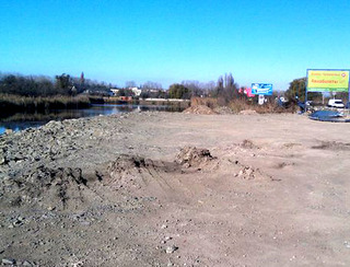 На месте отсыпки реки Анапка. Анапа, 20 ноября 2012 г. Фото Дмитрия Слабоды