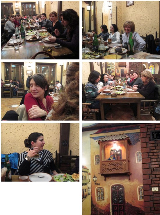 ... а потом был коллективный ужин с группой из Армении в ресторане 