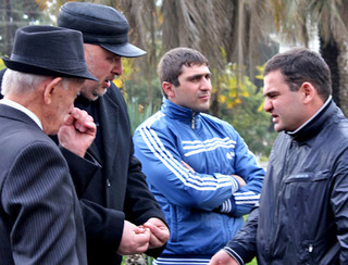 Участники акции. Сухум, 21 февраля 2013 г. Фото Анжелы Кучуберия для "Кавказского узла"