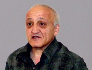 Левон Калантар, один из авторов документального фильма "Воспоминания без границ", во время презентации. Тбилиси, 27 марта 2013 г. Фото Эдиты Бадасян для "Кавказского узла"
