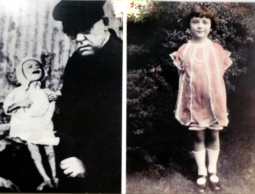 Слева -  Лесли Малот на руках у спасщего ее врача-миссионера Ганауэя. Справа - Лесли Малот после реабилитации.Фото из Рокфеллеровского архивного центра (Rockefeller Archive Center), представленные на выставке "По следам армянских сирот" в Ереване.