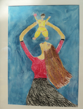 Детский рисунок на выставке в Национальном музее Кабардино-Балкарии. Нальчик, 12 июля 2013 г. Фото Луизы Оразаевой для "Кавказского узла"