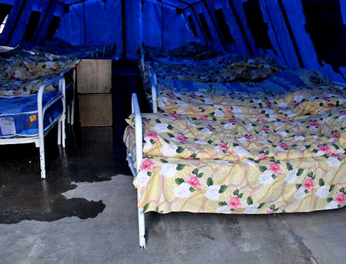 Палаточный лагерь для водителей-дальнобойщиков в поселке Чми. Северная Осетия, 19 мая 2014 г. Фото Эммы Марзоевой для "Кавказского узла"