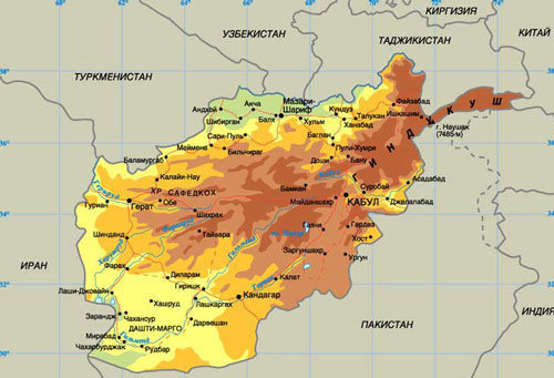 Карта с сайта www.afghanistan.ru