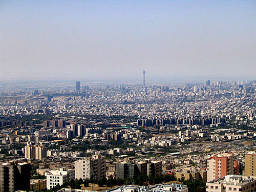 Вид на Тегеран из самолета. Фото с сайта http://reports.travel.ru