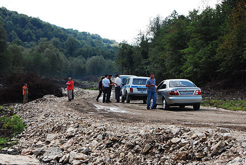 На месте блокированой экологами дороги. Фото "Кавказского Узла"