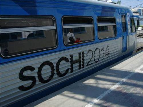 Олимпийский поезд. Фото с сайта http://sochi-2014.biz