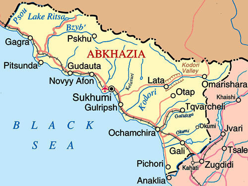 Карта Абхазии. Источник: http://en.wikipedia.org