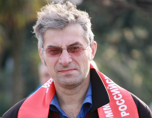 Сергей Басманов на пикете в г. Сочи, 22
января 2011 года. Фото "Кавказского узла".