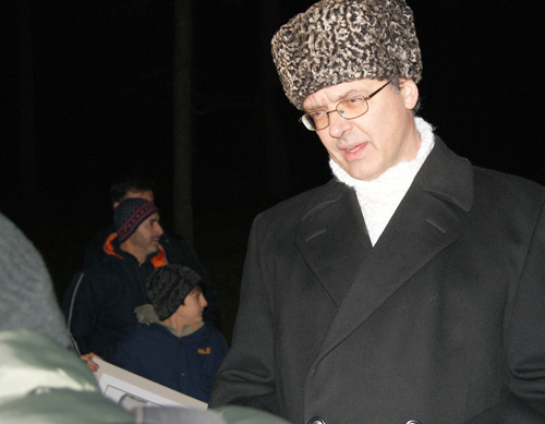 Микаэль Стурше на митинге чеченских беженцев в ноябре 2010. Финляндия, Похья. Фото "Кавказского узла".