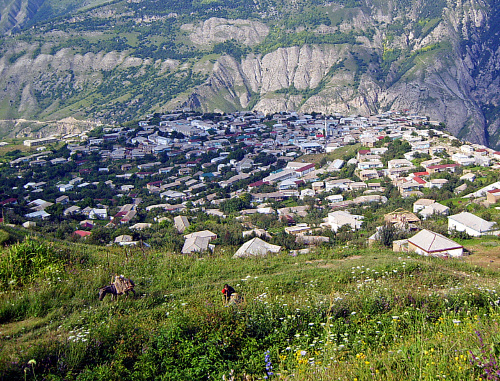 Дагестан, Ахвахский район. Вид на селение Карата. Фото "Кавказского узла"