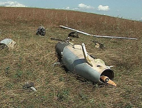 Сбитый беспилотный самолет. Фотография с официального сайта Армии обороны Нагорного Карабаха (http://nkrmil.am/main/am/newsMore370.html)