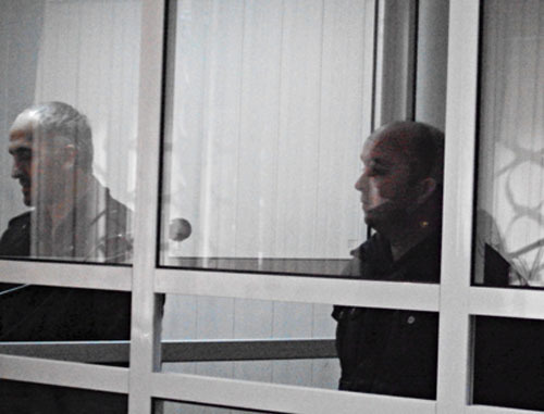 Подсудимый Сулиман Хашагульгов во время вынесения приговора по делу о теракте на рынке Владикавказа. Северная Осетия, 13 марта 2012 г. Фото Эммы Марзоевой для "Кавказского узла"