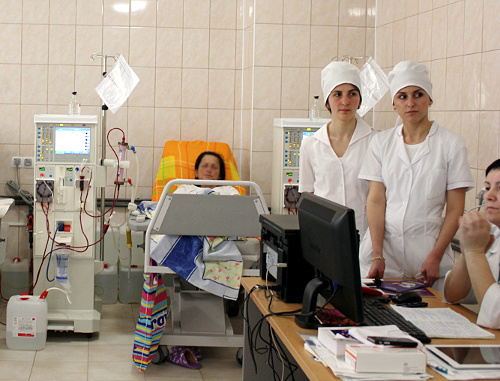 Абхазия, 6 апреля 2012 г. Отделение гемодиализа в Республиканской больнице Сухума. Фото Анжелы Кучуберия для "Кавказского узла"