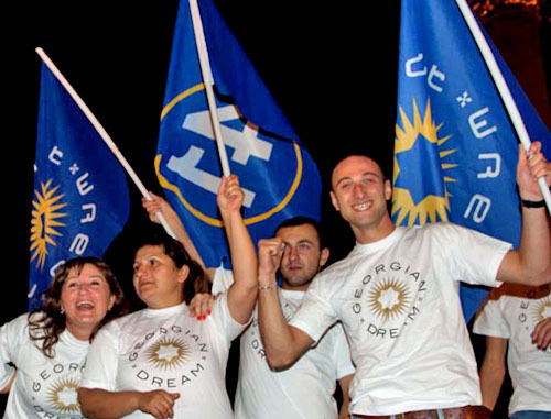 Сторонники "Грузинской мечты". Тбилиси, 1 октября 2012 г. Фото: Азиза Каримова для "Кавказского узла"
