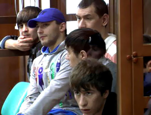 Осужденные по делу об убийстве Егора Свиридова. Фото пресс-службы Мосгорсуда