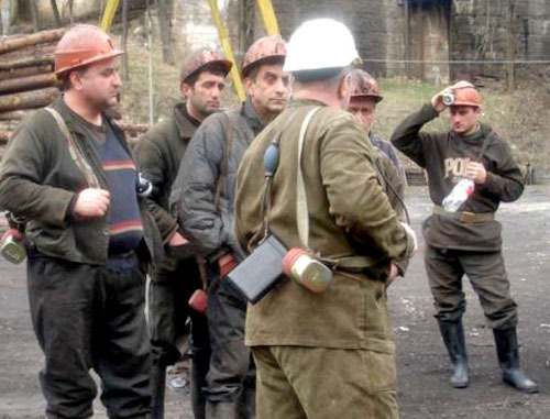 Грузинские шахтеры. Фото http://www.ekhokavkaza.com (RFE/RL)