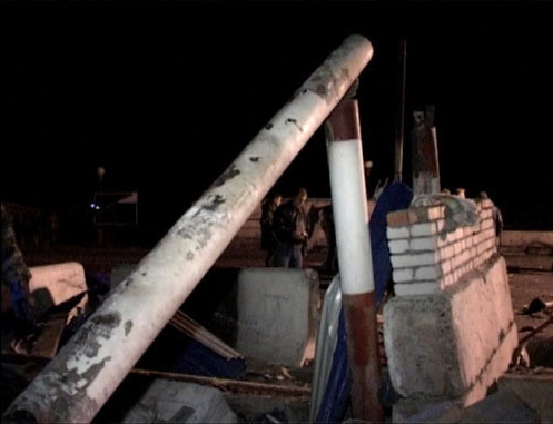 Теракт на посту "Чермен". Фото: пресс-служба МВД по республике Северная Осетия-Алания. 