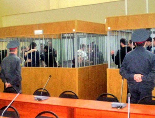 Подсудимые по делу о нападении на Нальчик в зале суда. Фото Людмилы Маратовой для "Кавказского узла"