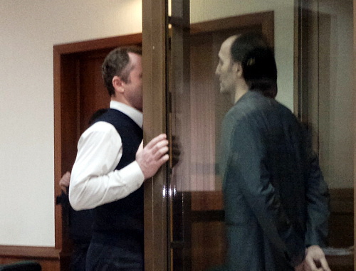 Юсуп Темерханов (справа) на судебном заседании 18 декабря 2012 г. Фото "Кавказского узла"