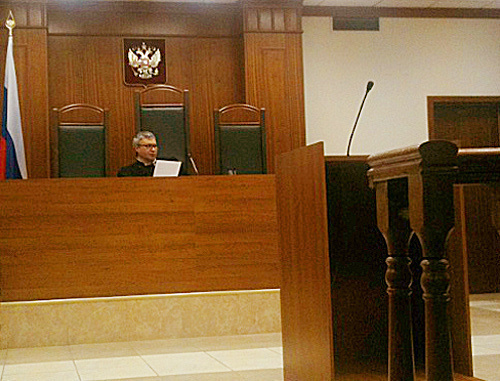 Судья Андрей Коротков на заседании по делу об убийстве Юрия Буданова в Мосгорсуде. 28 января 2013 г. Фото: http://flb.tv