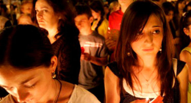 Акция "Живой свет памяти" в Цхинвале. http://osinform.ru/ 

