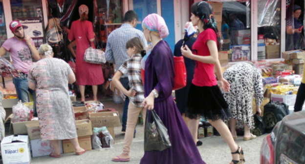На рынке "Беркат" в Грозном, Чечня, 7 августа 2013 г. Фото "Кавказского узла"