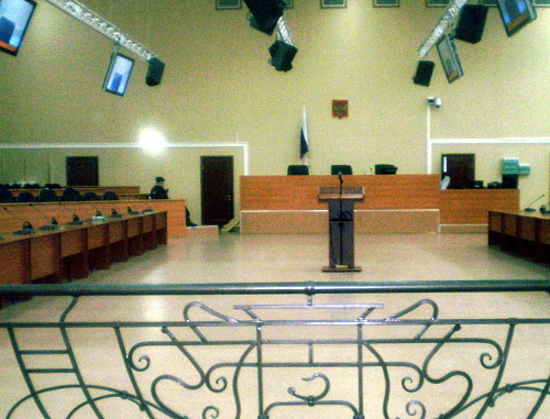 Зал, где проходят судебные слушания по делу о нападении на Нальчик. Март 2009 г. Фото Луизы Оразаевой для "Кавказского узла"