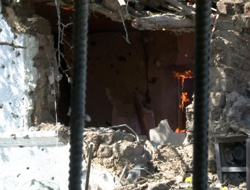 Разрушения на месте КТО в Буйнакске. 20 августа 2013 г. Фото НАК, http://nac.gov.ru
