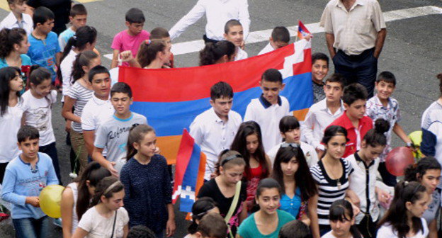 Празднование 22-й годовщины провозглашения независимости Нагорного Карабаха. Степанакерт, 2 сентября 2013 г. Фото Алвард Григорян для "Кавказского узла"