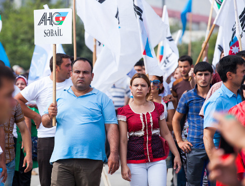 Митинг с требованием свободных и честных выборов. Баку, 18 августа 2013 г. Фото Азиза Каримова для "Кавказского узла"