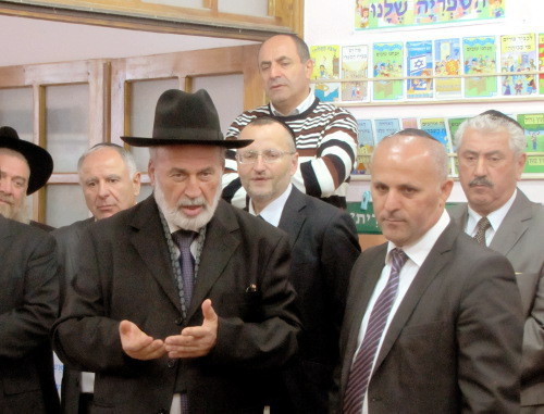 Представители Конгресса грузинских евреев Израиля в актовом зале еврейской школы при синагоге. Тбилиси, 27 ноября 2013 г. Фото Марины Букия для "Кавказского узла" 