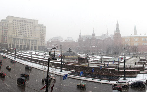 Вид на Манежную площадь. Москва. Фото: Ivtorov, http://commons.wikimedia.org/