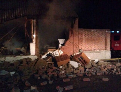Чечня, Аргун, 16 января 2014 г. Последствия взрыва бытового газа в жилом доме на улице Гагарина в ночь с 15 на 15 января 2014 г.