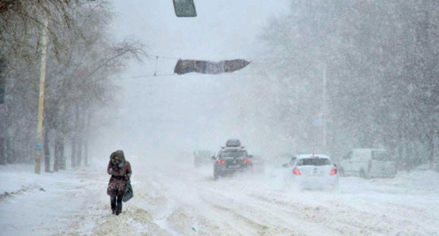 Снегопад на улицах Ростова-на-Дону, 30 января 2014 г. Фото: Андрей Бойко, ЮГА.ру