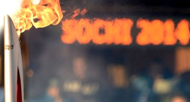 Олимпийский огонь. Фото: пресс-служба оргкомитета Сочи-2014