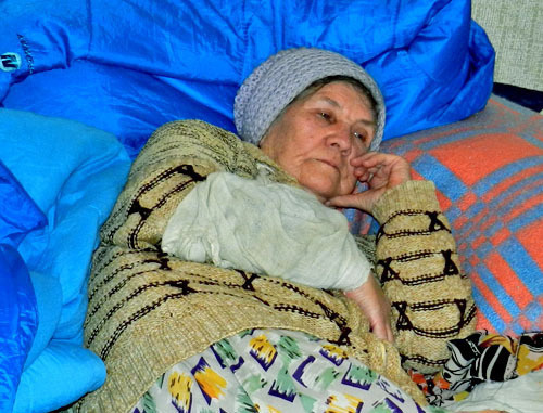 Лидия Петрова, 83-летняя участница голодовки. Волгоград, 7 февраля 2014 г. Фото Татьяны Филимоновой для "Кавказского узла"