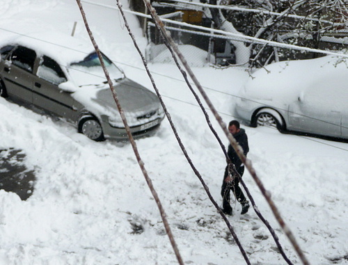 Ереван после снегопада 30 марта 2014 г. Фото Армине Мартиросян для "Кавказского узла"
