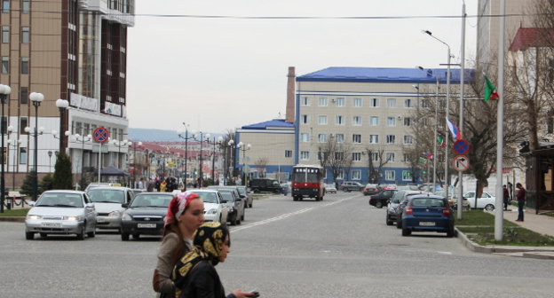 Центр Грозного. Март 2014 г. Фото Магомеда Магомедова для "Кавказского узла"