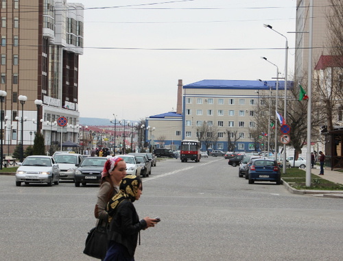 Центр Грозного. Март 2014 г. Фото Магомеда Магомедова для "Кавказского узла"