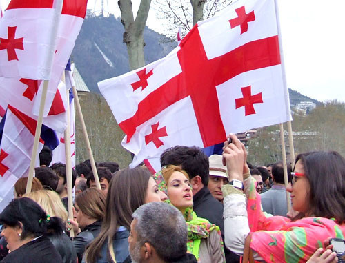 Акция "Мы выбираем Европу". Тбилиси, 13 апреля 2014 г. Фото Эдиты Бадасян для "Кавказского узла"