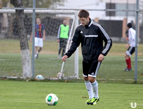 Игроки футбольного клуба "Терек" во время тренировки. Фото http://www.fc-terek.ru/