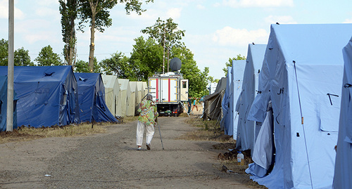 Лагерь беженцев в Гуково. Фото корреспондента "Кавказского узла" Олега Пчелова
