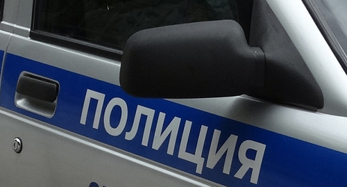 Надпись на автомобиле полиции. Фото Нины Тумановой для "Кавказского узла"